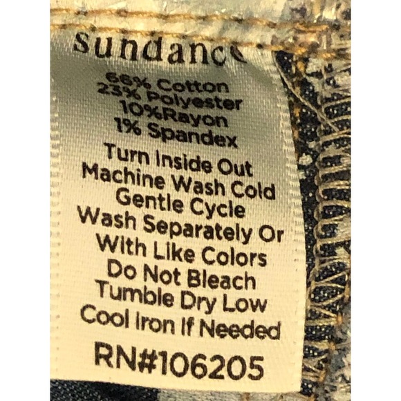 Sundance Jeans Womens 30 Blue Denim Wide Leg Stretch Comfort Casual - Picture 6 of 9